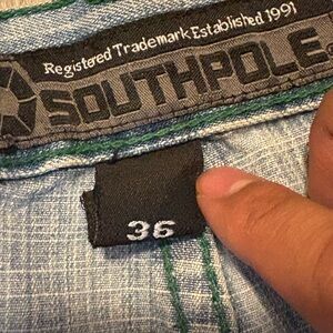 South Pole Men's Blue Jean Shorts